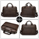 Bolsa Maleta Masculina Portátil de Couro Genuíno